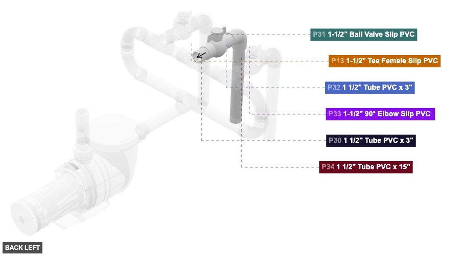 Assembly of Middle Outlet Valve Assembly - back_left