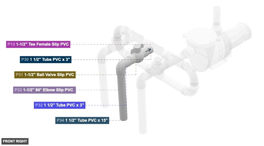 Assembly of Middle Outlet Valve Assembly - front_right