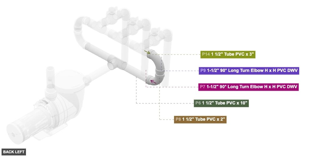 Assembly of Left Branch U-Turn Assembly - back_left