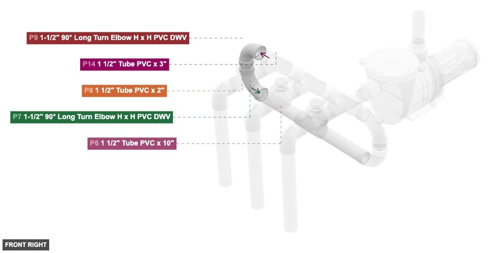 Assembly of Left Branch U-Turn Assembly - front_right