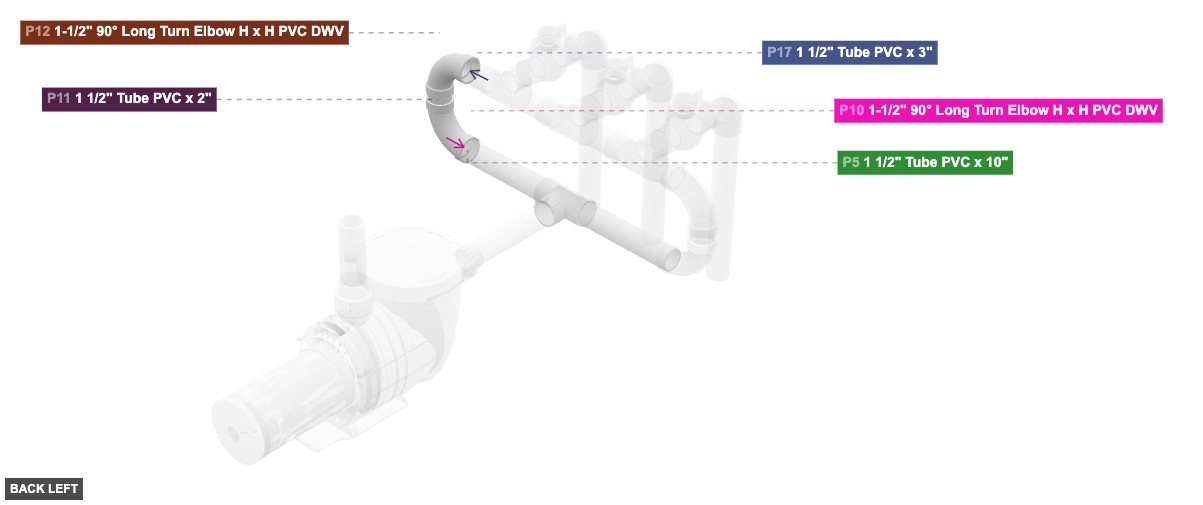 Assembly of Right Branch U-Turn Assembly - back_left