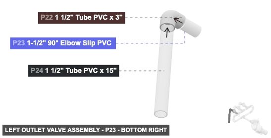 Left Outlet Valve Assembly - Part 1-1/2