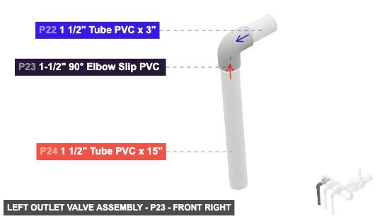 Left Outlet Valve Assembly - Part 1-1/2