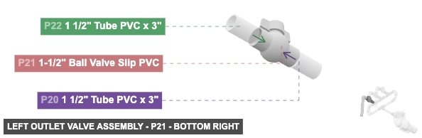 Left Outlet Valve Assembly - Part 1-1/2