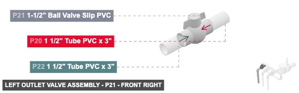 Left Outlet Valve Assembly - Part 1-1/2
