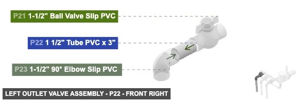 Left Outlet Valve Assembly - Part 1 1/2
