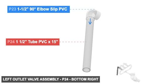 Left Outlet Valve Assembly - Part 1 1/2