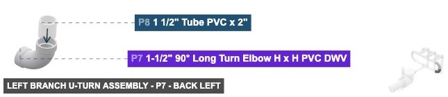 Left Branch U-Turn Assembly - Part 1-1/2