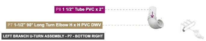 Left Branch U-Turn Assembly - Part 1-1/2