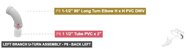 Left Branch U-Turn Assembly - Part 1-1/2
