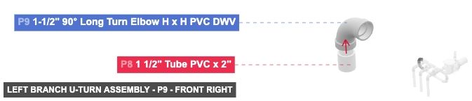 Left Branch U-Turn Assembly - Part 1-1/2