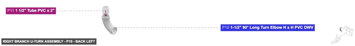 Right Branch U-Turn Assembly - Part 1-1/2