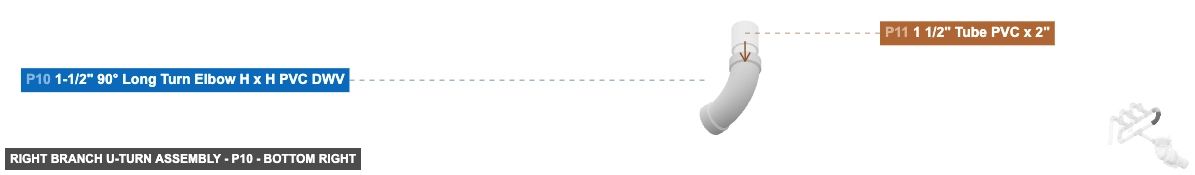 Right Branch U-Turn Assembly - Part 1-1/2