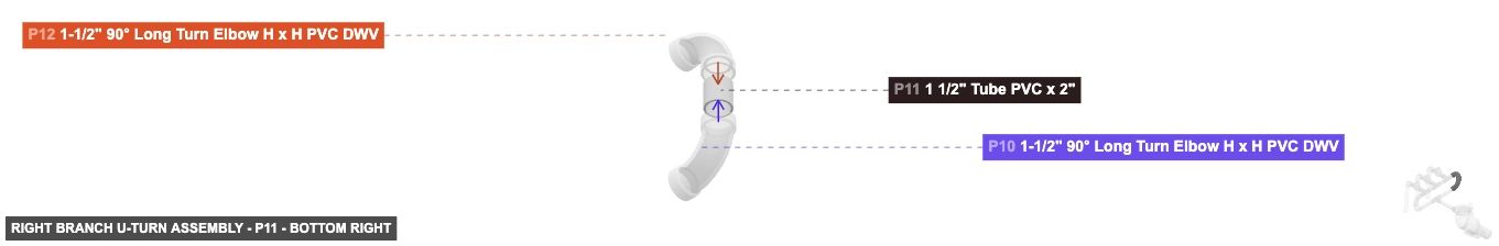 Right Branch U-Turn Assembly - Part 1 1/2