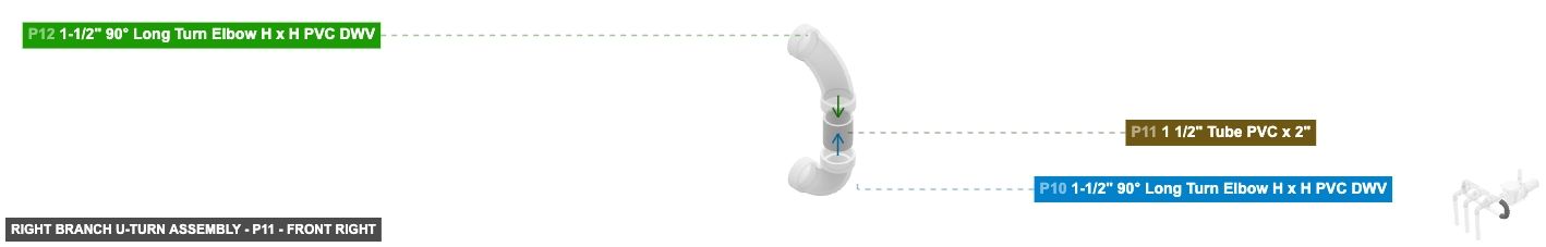 Right Branch U-Turn Assembly - Part 1 1/2