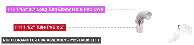 Right Branch U-Turn Assembly - Part 1-1/2