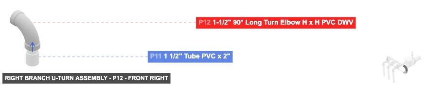 Right Branch U-Turn Assembly - Part 1-1/2
