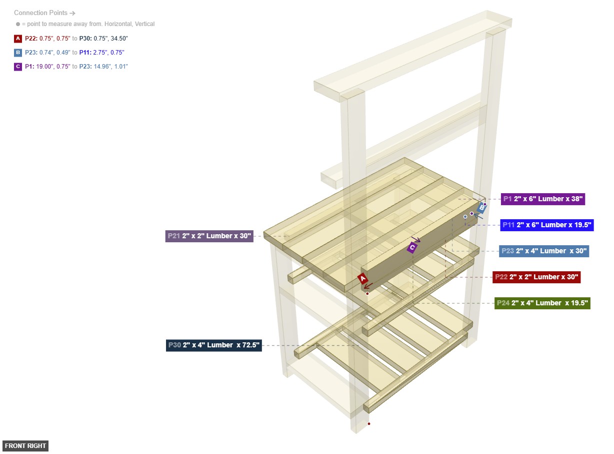 Assembly of Right Side Support Frame - front_right