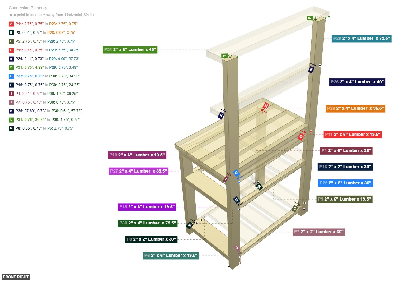 Assembly of Base Frame and Bottom Shelf - front_right