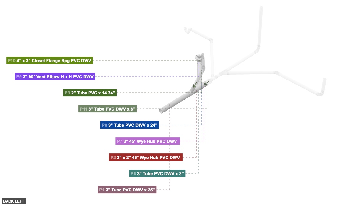 Assembly of Right Support Leg and Initial Manifold - back_left