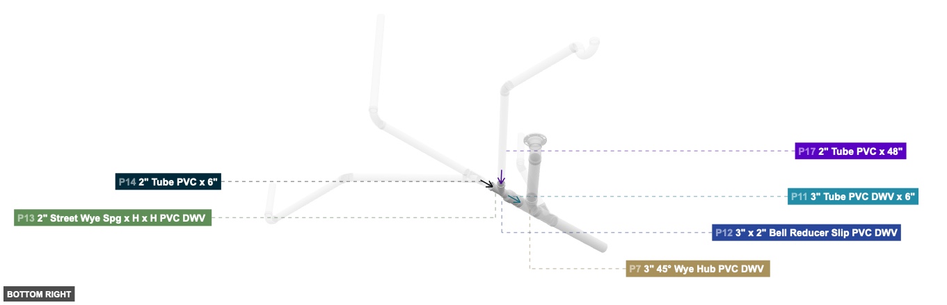 Assembly of Central Manifold Extension and Splitter - bottom_right