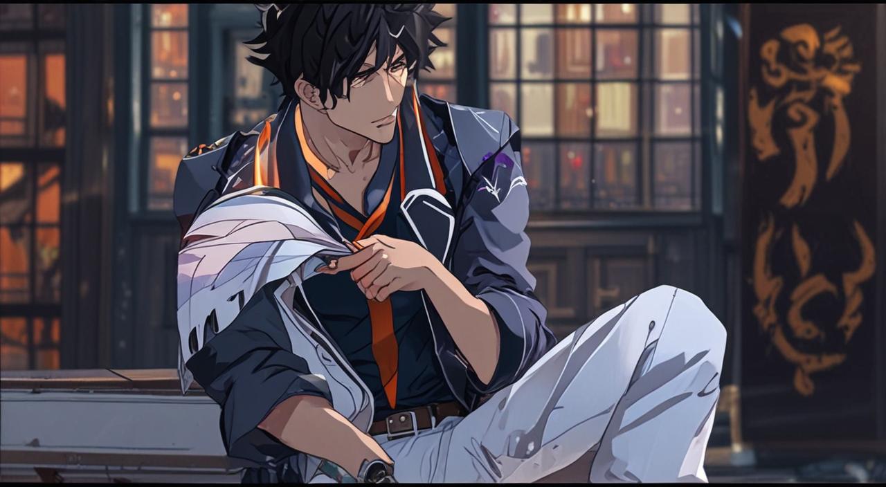 a man in anime style, bright colors, hyper quality, high detail, high resolution, 4k, 8k, highly detailed