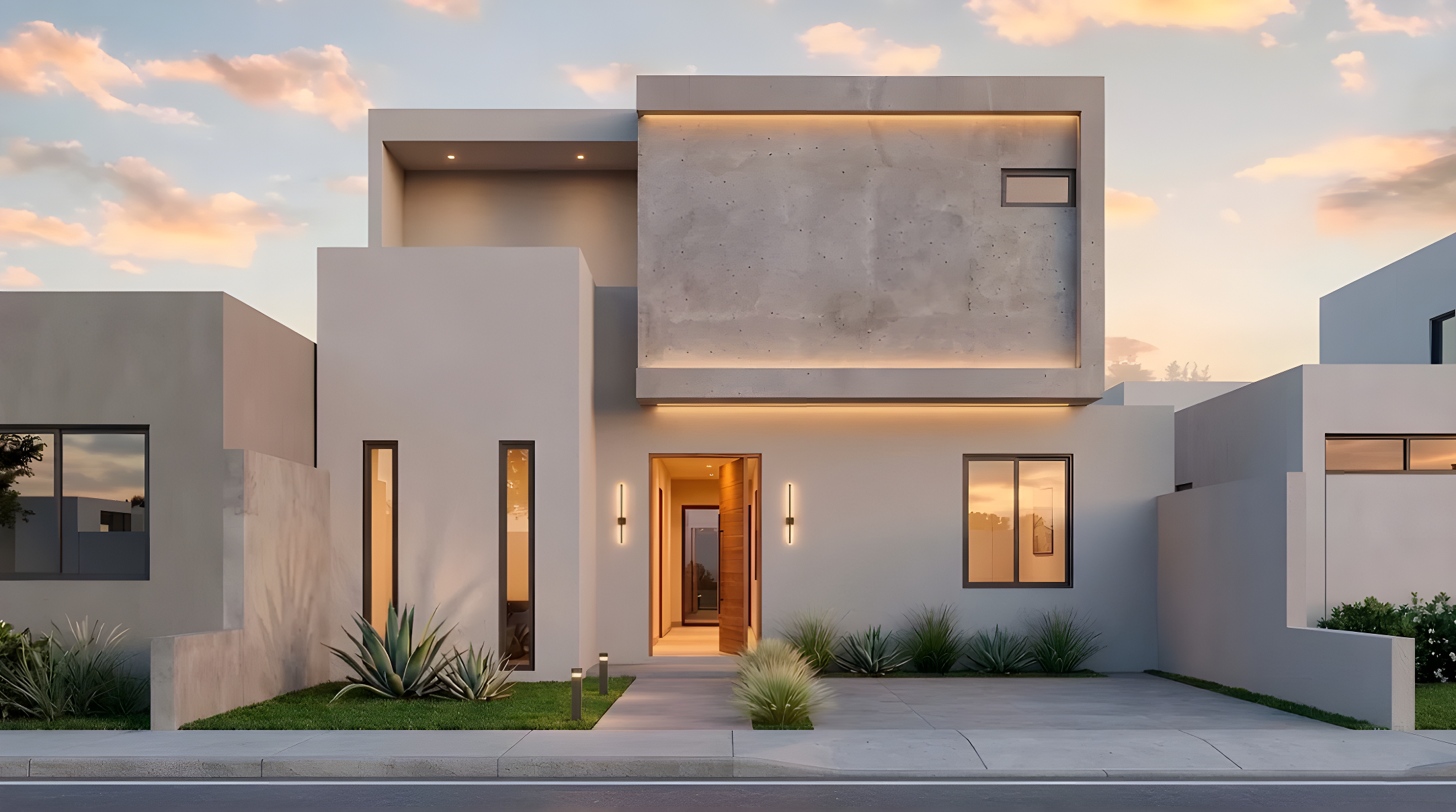Casa en Punto Lomas Residencial | Jardín interior con alberca privada