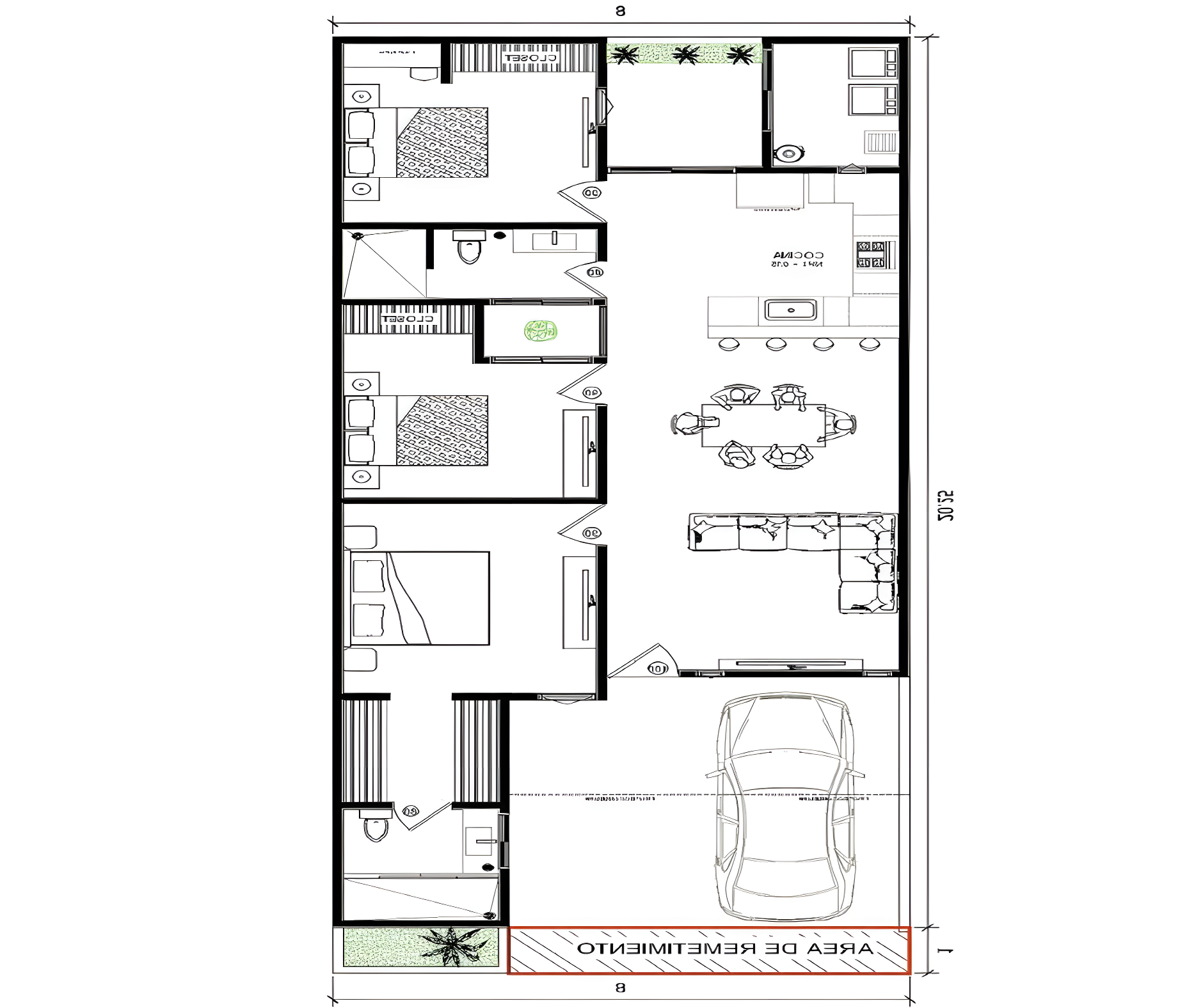 Casa en Lomas de La Rioja | Casa de 1 nivel con cocina con isla y garage semitechado para 2 autos imagen 2