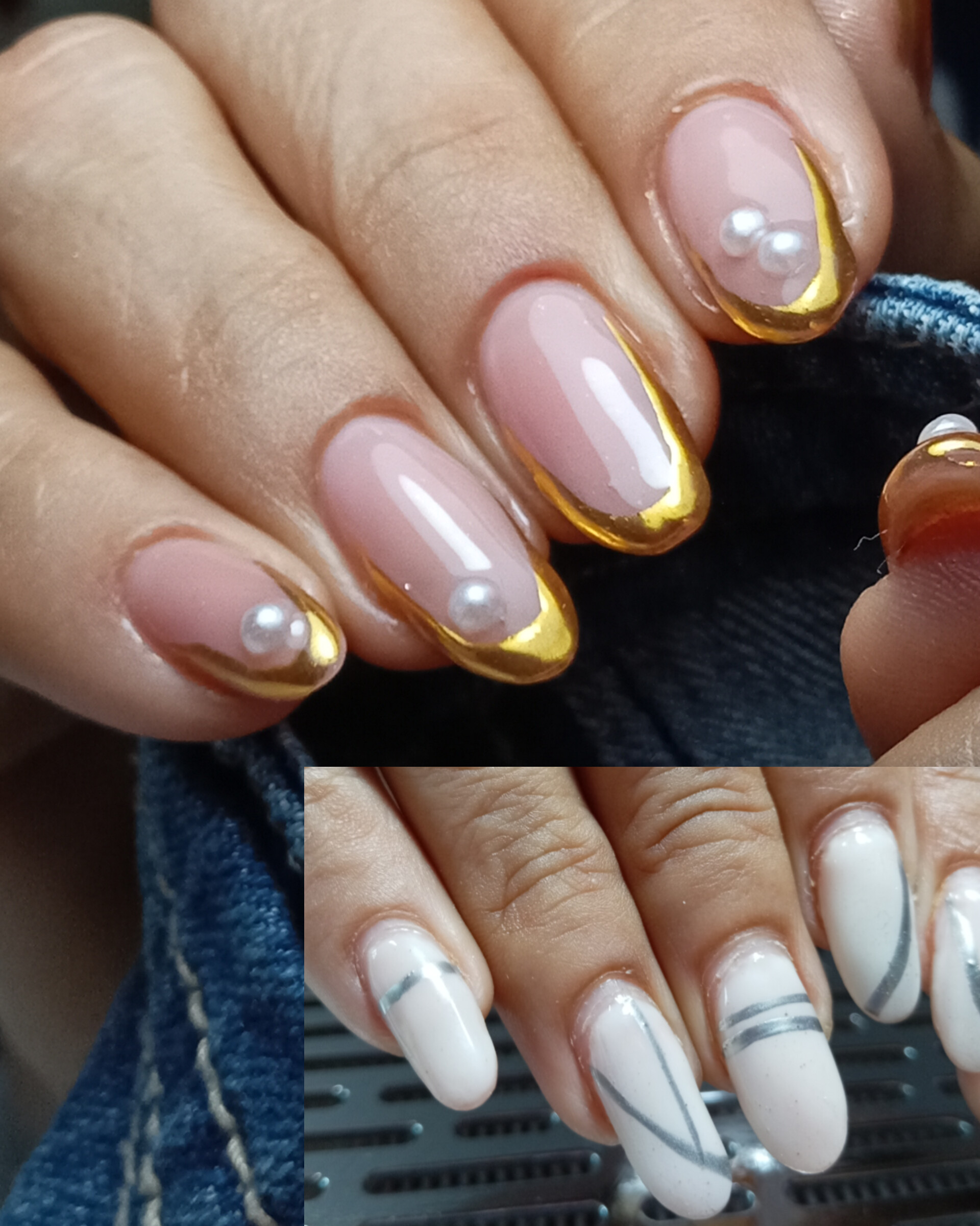 Manicura pro-nivelación - esmaltado y diseño. 