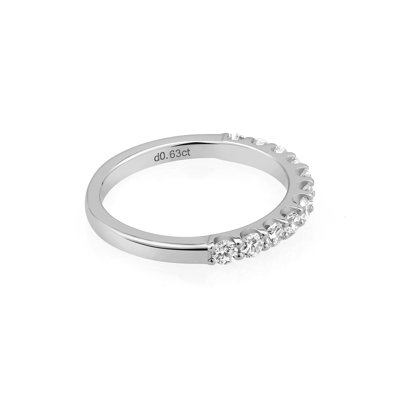 ラボグロウンダイヤモンド ハーフエタニティリング|11石 0.6ct S925 J-R251210の作品画像