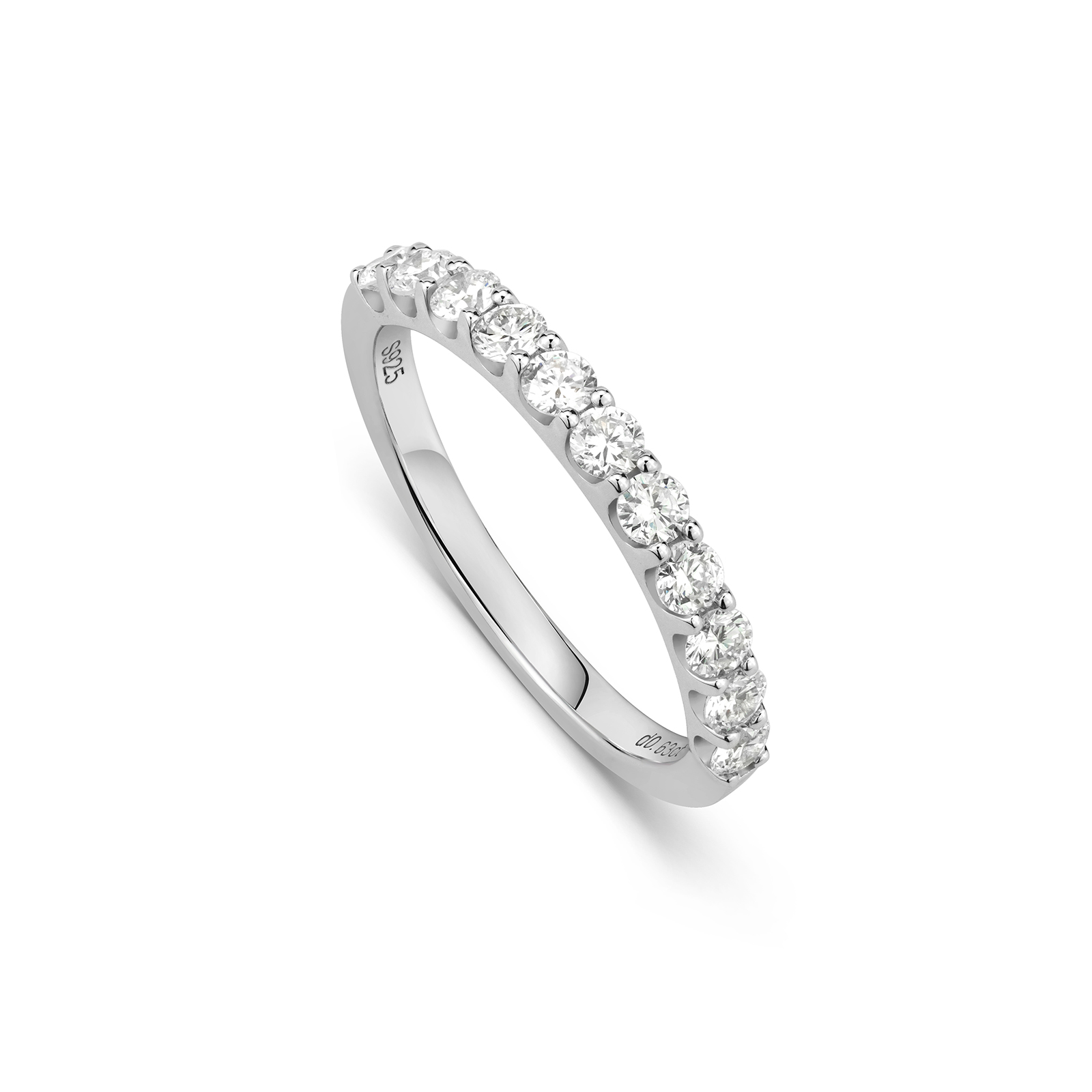 ラボグロウンダイヤモンド ハーフエタニティリング|11石 0.6ct S925 J-R251210の作品画像