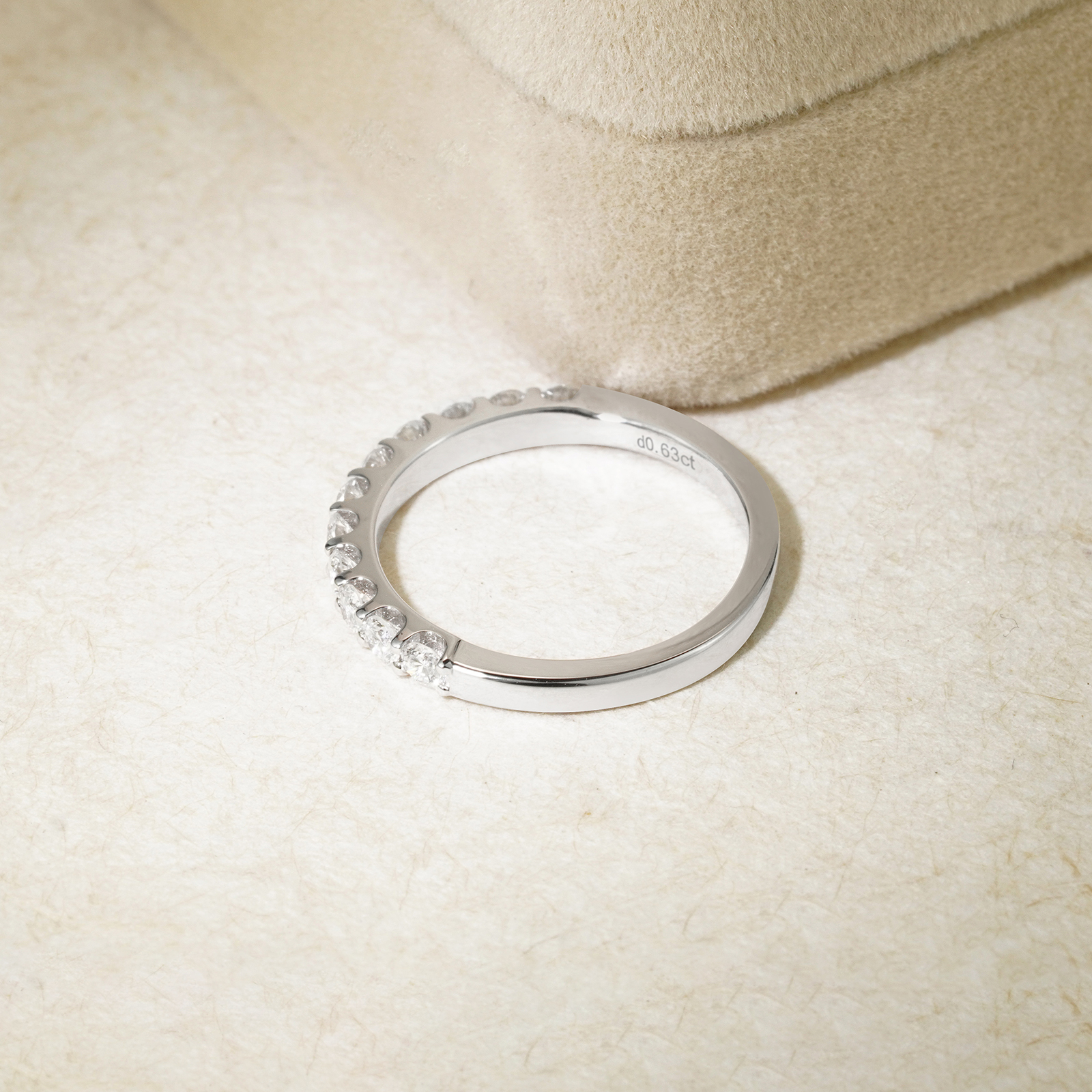 ラボグロウンダイヤモンド ハーフエタニティリング|11石 0.6ct S925 J-R251210の作品画像