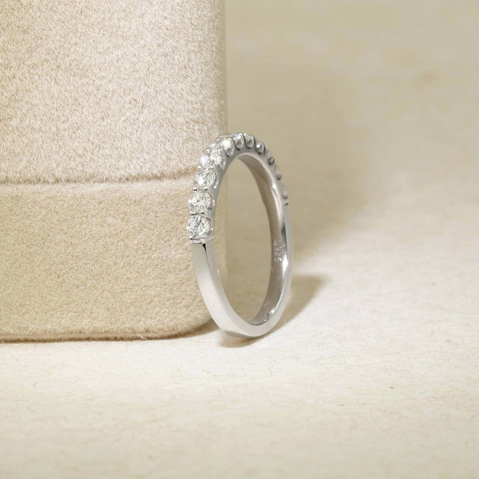 ラボグロウンダイヤモンド ハーフエタニティリング|11石 0.6ct S925 J-R251210の作品画像