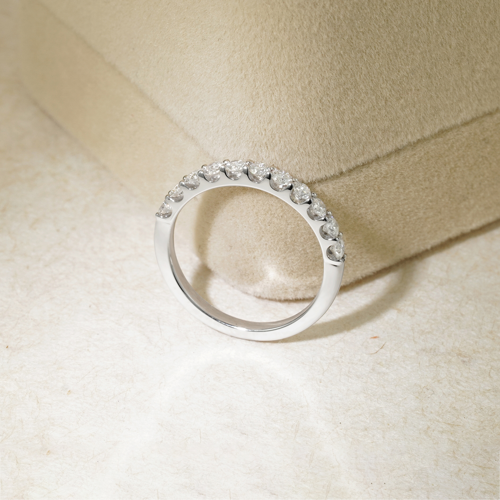 ラボグロウンダイヤモンド ハーフエタニティリング|11石 0.6ct S925 J-R251210の作品画像