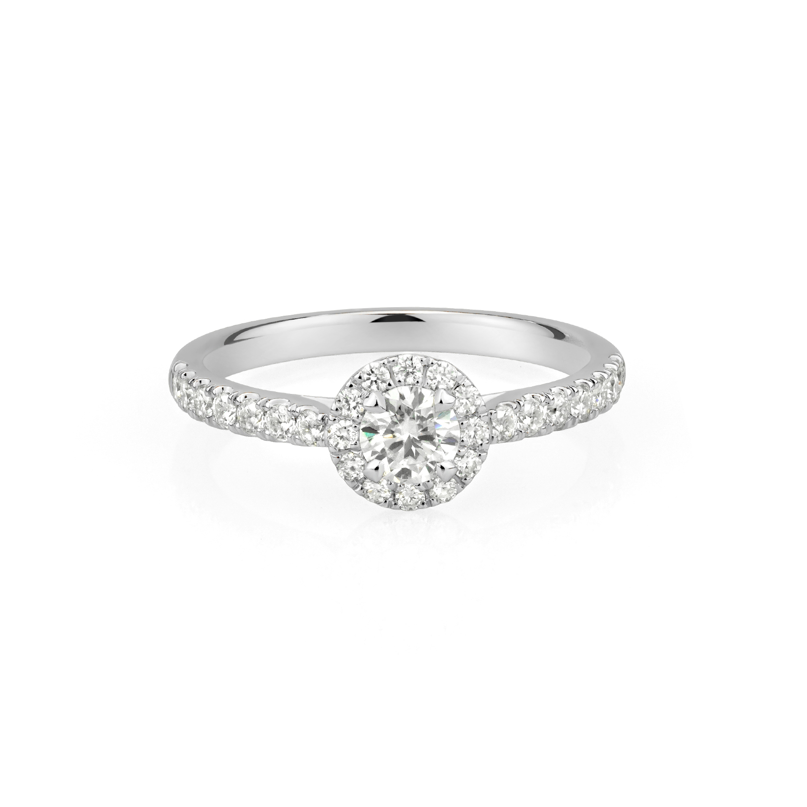 ラボグロウンダイヤモンド ヘイローリング|0.3ct センター 全29石 S925 B1227 - JEWELRY TAKEDAの作品画像