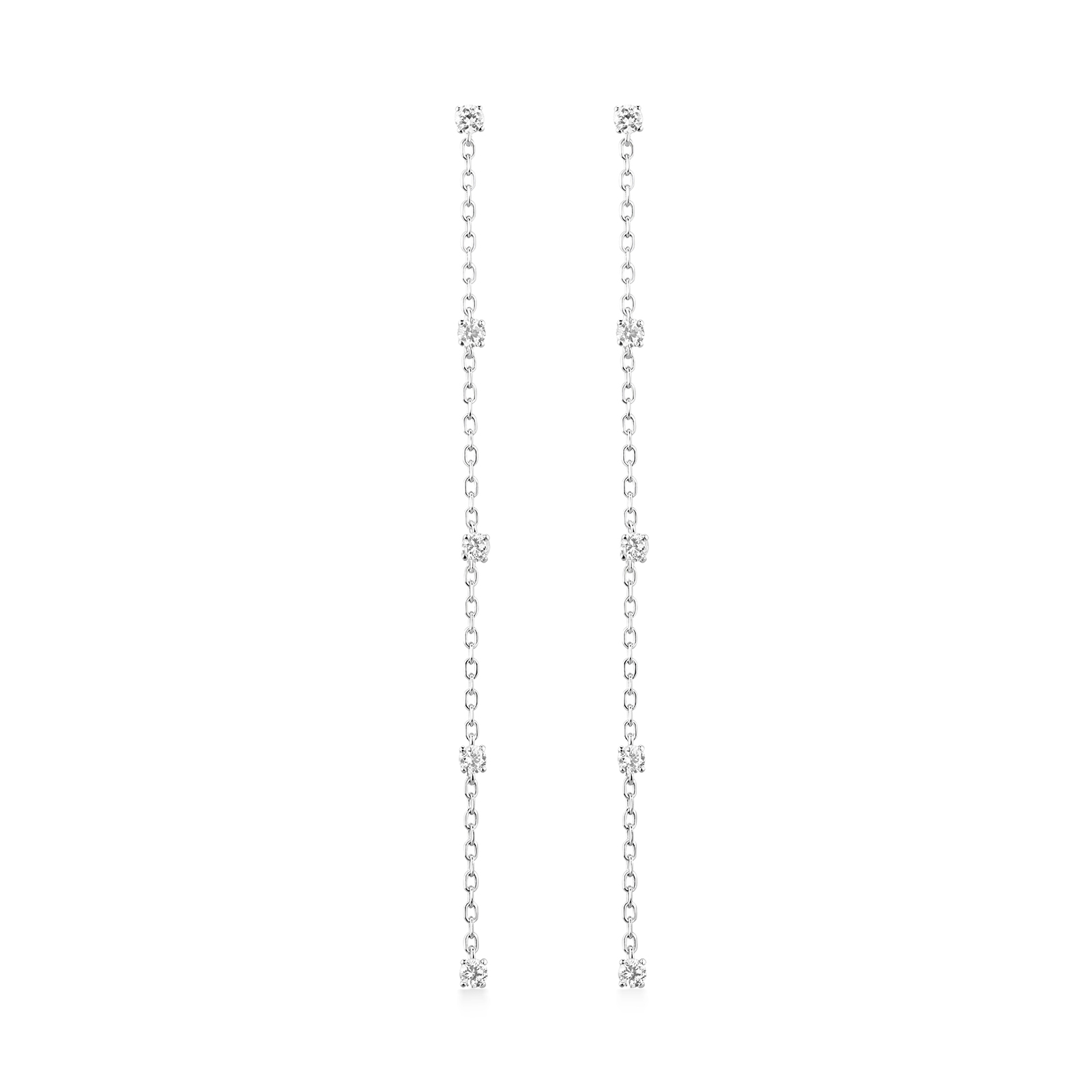 Lab dia ラインチェーンピアス ER260713-13(3週間発送) - JEWELRY TAKEDAの作品画像