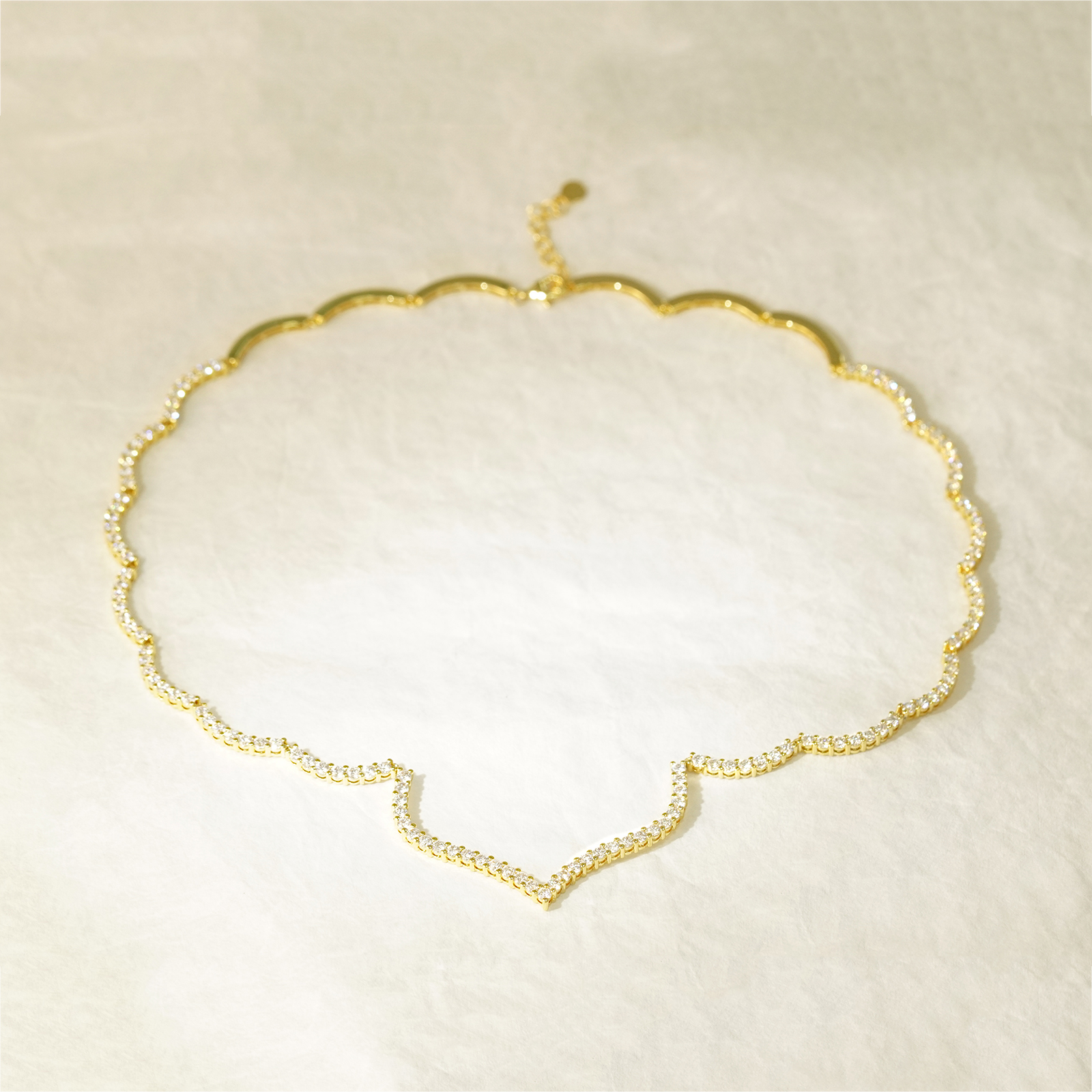 スカラップハートネックレス 即納品 20260808-004の作品画像