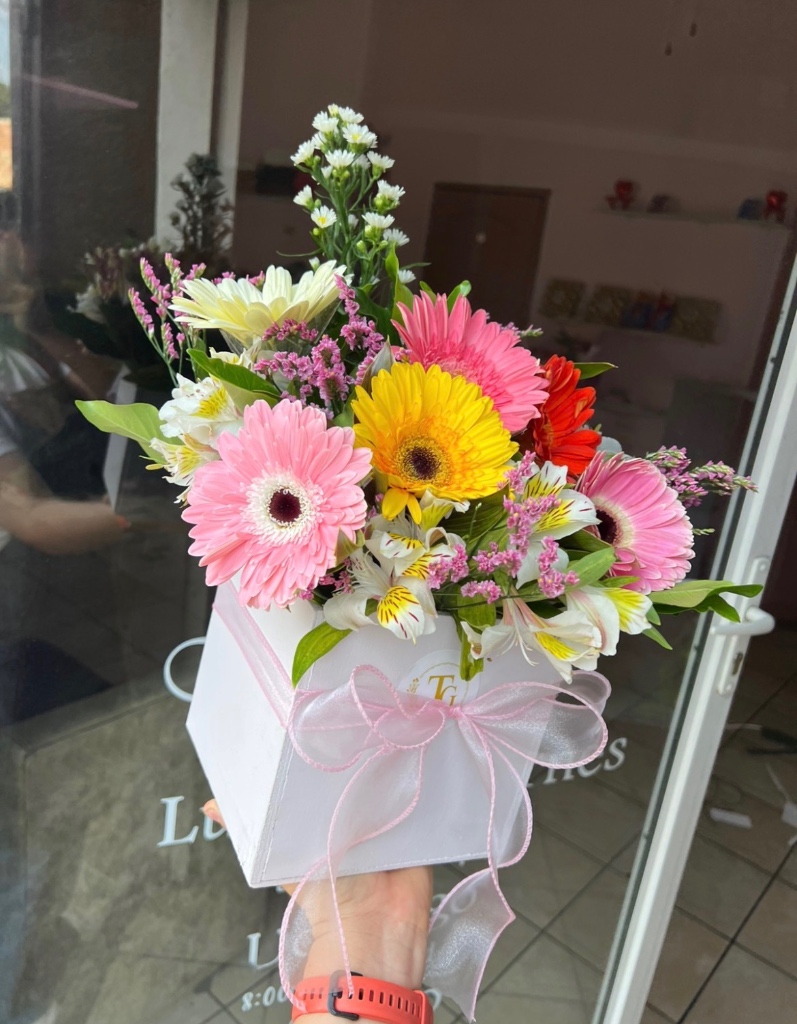 Caja de gerberas