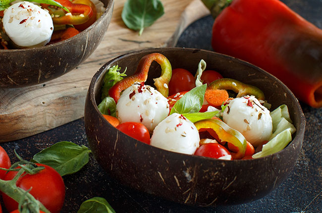 Caprese-Salat - typisch italienische Gerichte