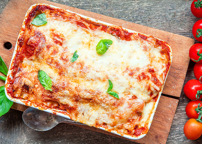 Lasagne - typisch italienische Gerichte