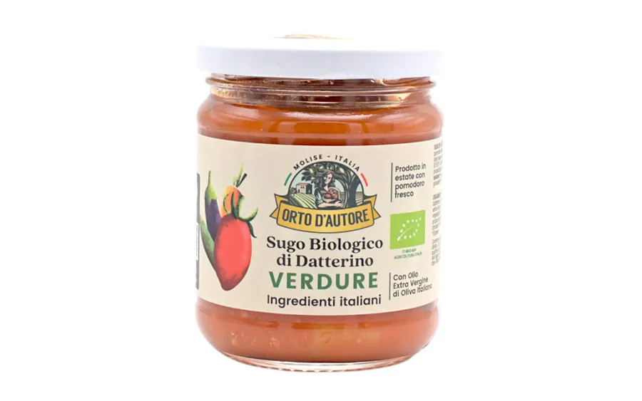 Sauce Tomate Datterino aux Légumes Bio - Orto d'Autore, paquet 180g.