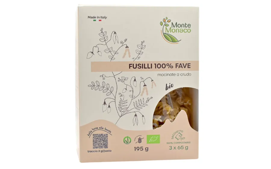 Pâtes aux fèves bio - pack fusilli protéiné. 3x65g