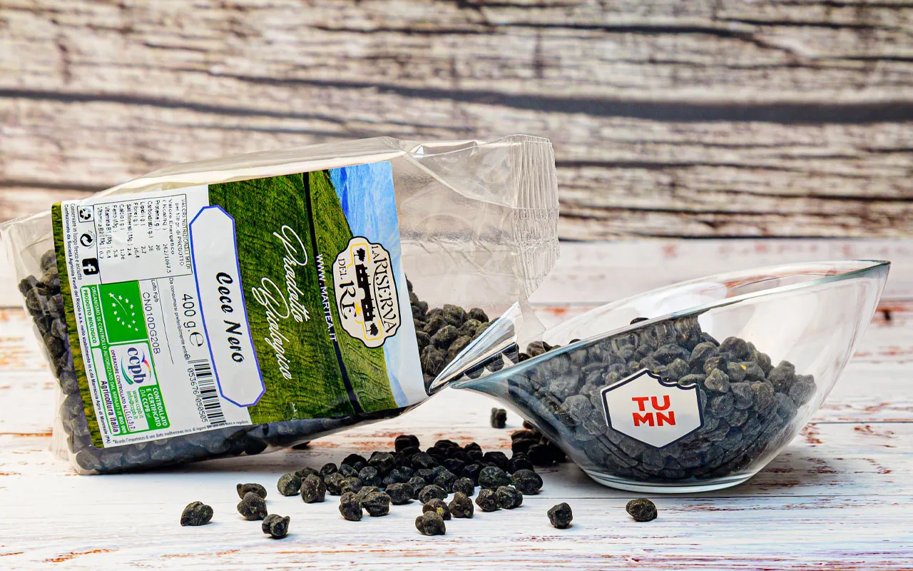 Pois chiches noirs bio - Feudi del riccio, pack. 400 gr.