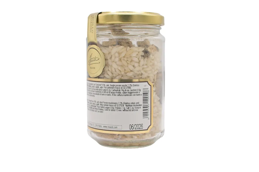 Riz Carnaroli aux cèpes et truffes - Inaudi, paquet de 200 g