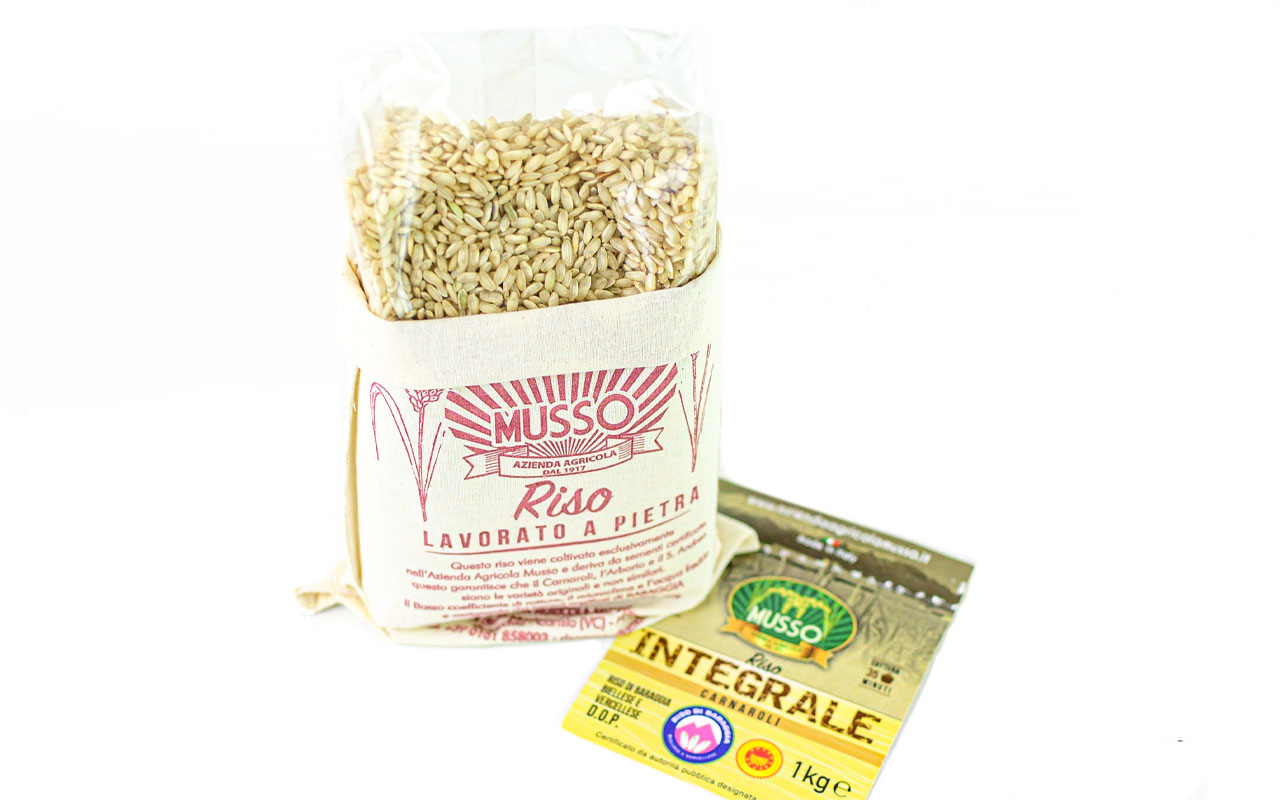 Riz brun AOP Carnaroli - Musso Farm Pack 1kg