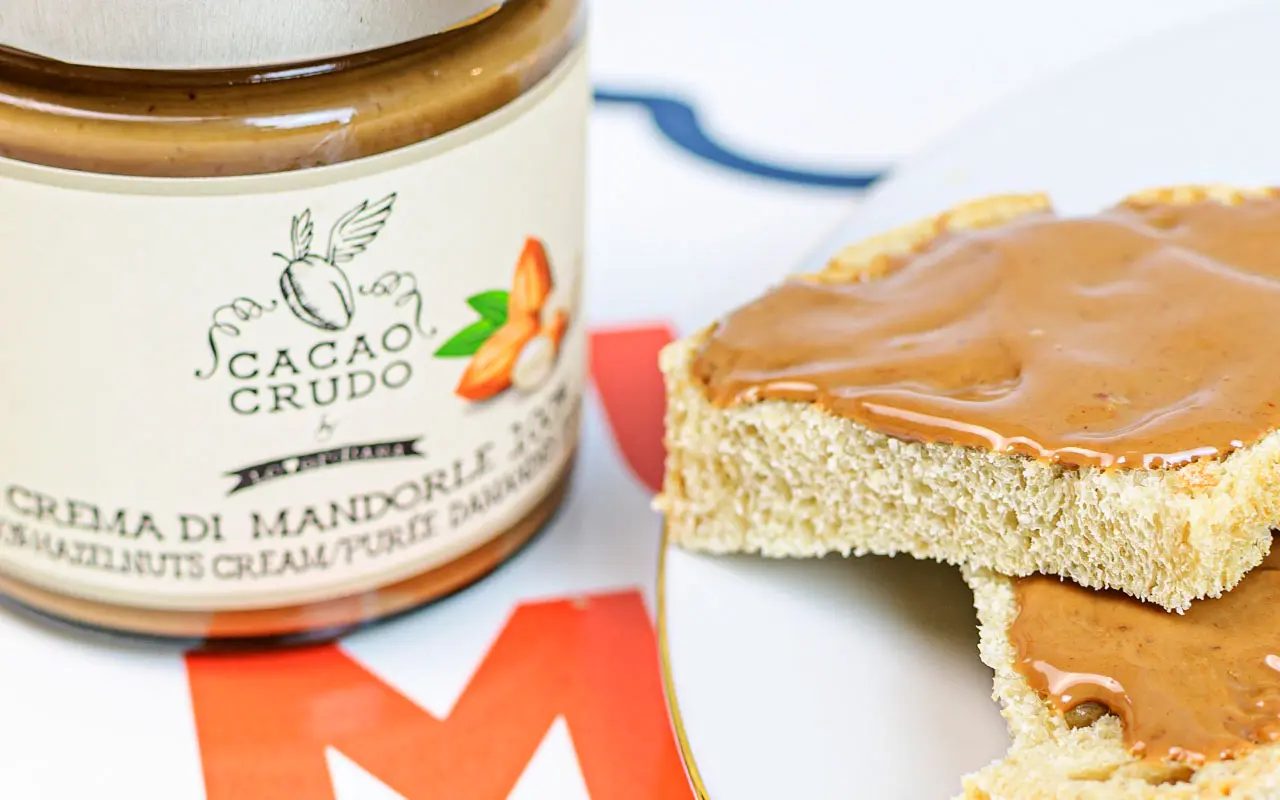 Crème d'amande biologique - Cacao crudo, paquet de 200 grammes