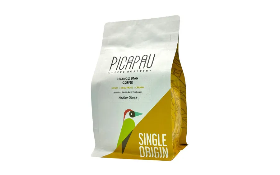 Café de spécialité indonésien Sumatra Gayo Orangutan 250g - Torréfaction moyenne | Décortiqué par voie humide | Picapau | TUMN