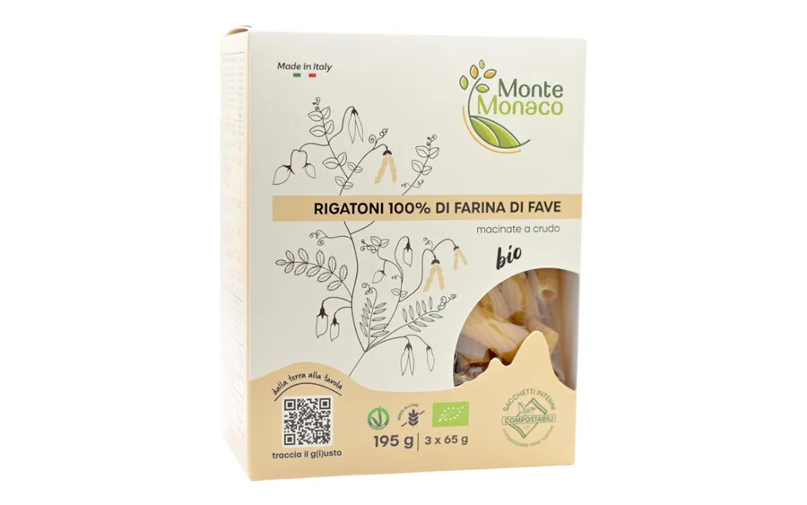 Rigatoni protéiné bio 100 % farine de fèves - 3 x 65 g