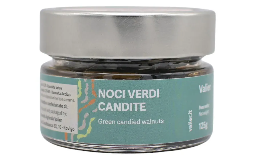 Noix vertes confites - Valier, paquet de 125 g.