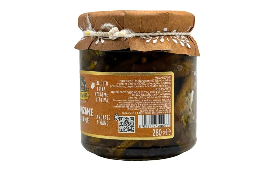 Aubergines à l'Huile - Orto d'autore, 280 g.